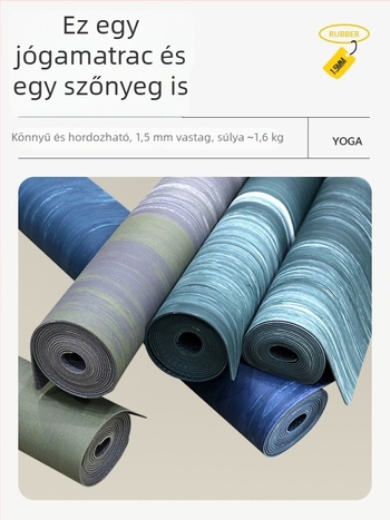 1,5 mm ultra vékony hordozható jóga matrac, tiszta kaucsukból, összehajtható utazásokhoz, csúszásmentes, stabil