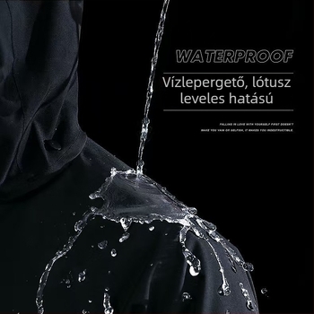 Két részes esőkabát felnőtteknek, Oxford anyag, PVC vízálló réteg, anyagvastagság 23, alkalmas kerékpározáshoz és elektromos járművekhez