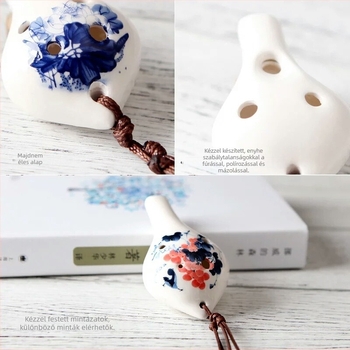 Anrun zytd-018 Ocarina – Egységcsomagolás; Csomagolás: kiváló minőségű viaszos zsinór + színes kotta