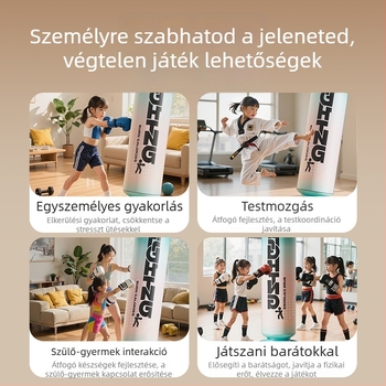 Függőleges homokzsákos boksz edző PVC anyagból, otthoni használatra, gyerekek számára
