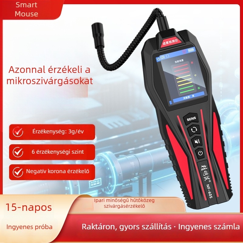 NF-605 gázdetektor hűtőközegek szivárgásának észlelésére klímaberendezésekben, autókban és hűtőszekrényekben