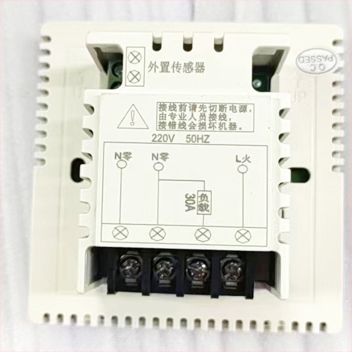 Rejtett telepítésű elektromos padlófűtés termosztát, 220V, vezetékes időzító, programozható érintőpanel, WiFi-kompatibilis