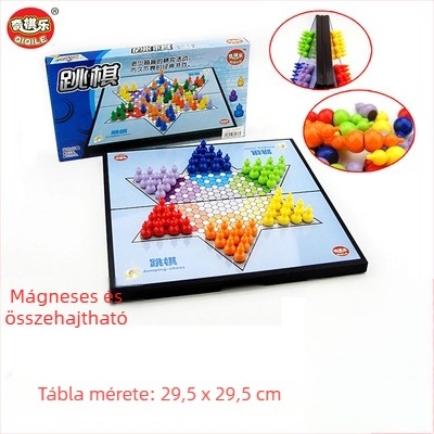 Gyermekeknek szánt mágneses összecsukható sakkjáték — hordozható oktató játék az agyfejlődéshez, kéz-szem koordináció, interaktív tanulás