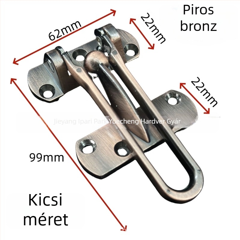 Vastagított cink ötvözetű ajtózár, lopás elleni védelem, elektropácolt felület, modern minimalist stílus