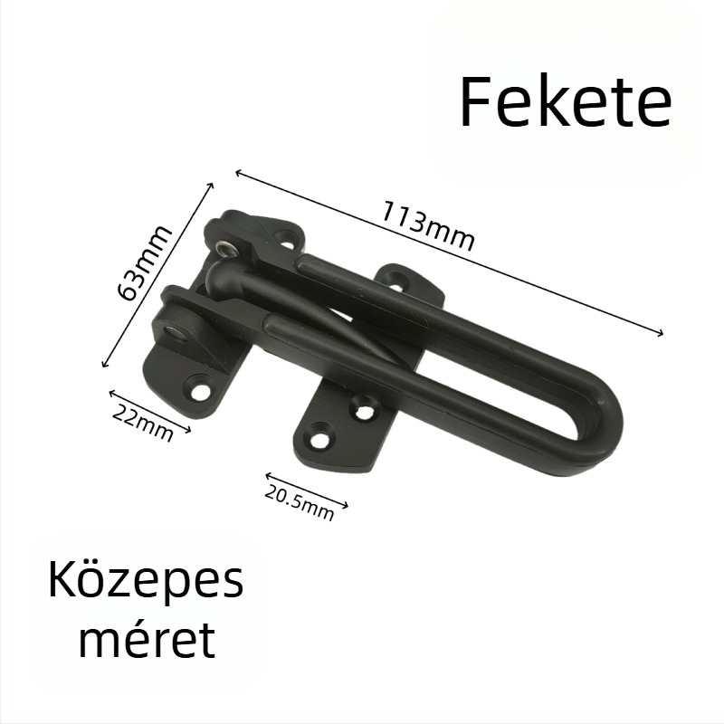 Vastagított cink ötvözetű ajtózár, lopás elleni védelem, elektropácolt felület, modern minimalist stílus