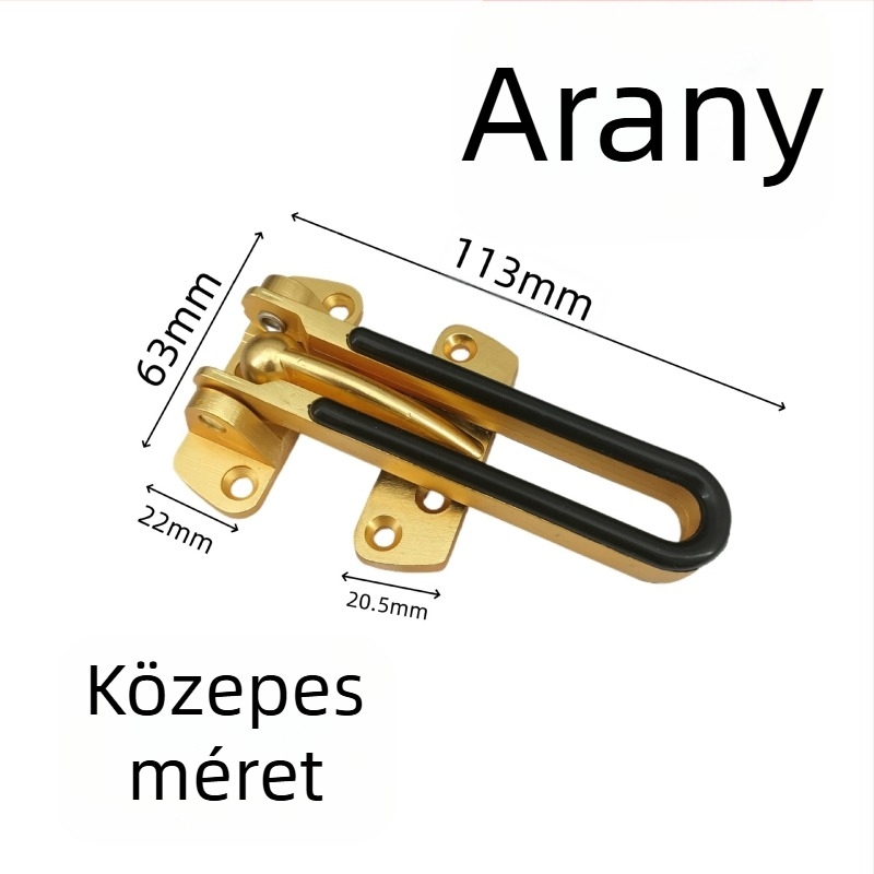 Vastagított cink ötvözetű ajtózár, lopás elleni védelem, elektropácolt felület, modern minimalist stílus