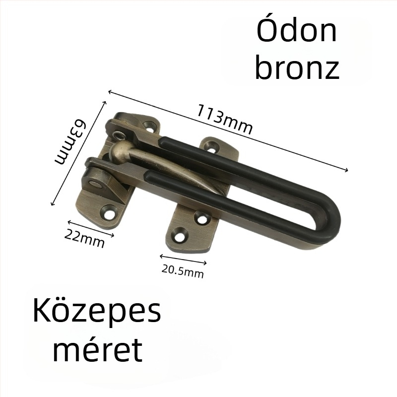 Vastagított cink ötvözetű ajtózár, lopás elleni védelem, elektropácolt felület, modern minimalist stílus