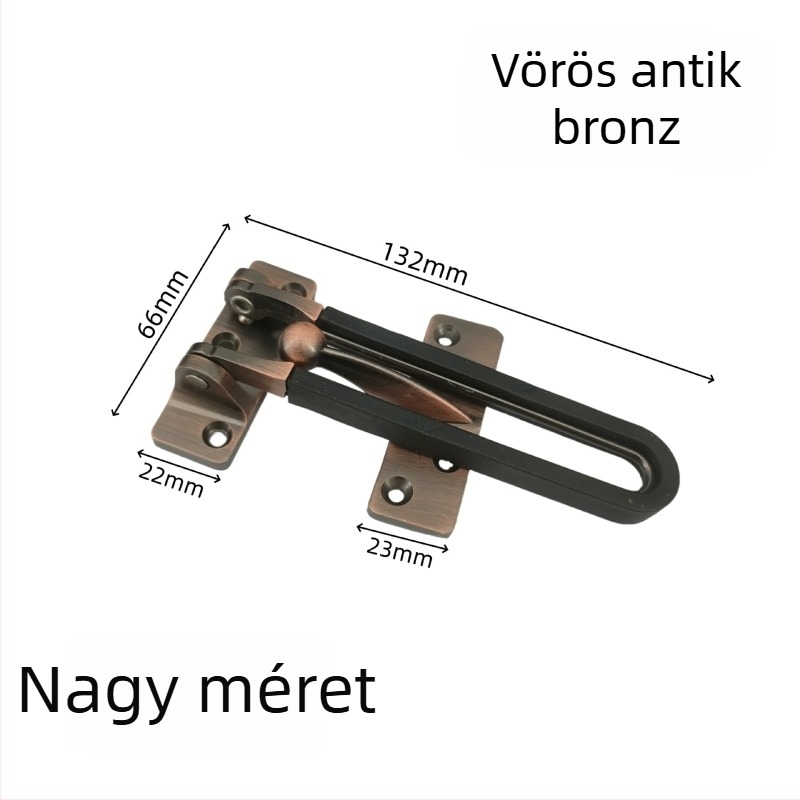 Vastagított cink ötvözetű ajtózár, lopás elleni védelem, elektropácolt felület, modern minimalist stílus