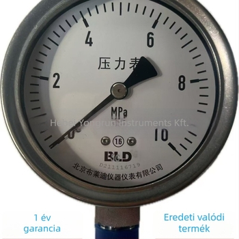 Nyomásmérő YTHN-100H.AO — mérési tartomány 0–60, pontosság 1,6, menetes csatlakozás, környezeti hőmérséklet -25–200 °C