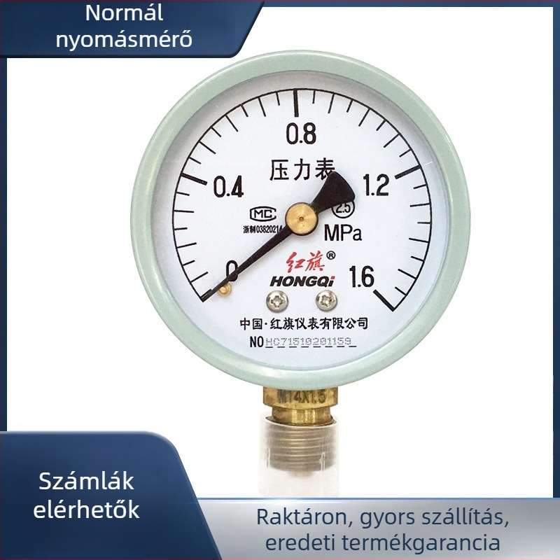Red Flag Instrument Y-60 Nyomásmérő, radiális, 0-40 MPa, osztály 2,5, menetes csatlakozás, -40–70 °C