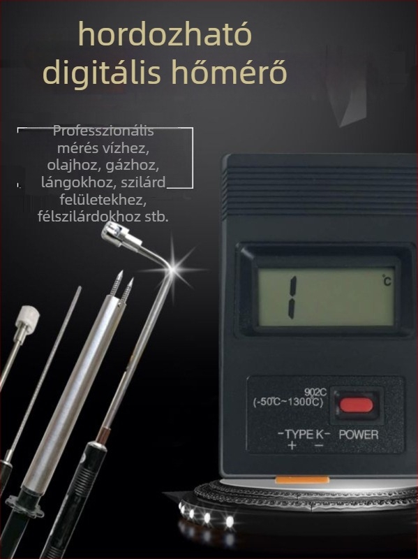 TM902C Digitális hőmérő – kézi, kapcsolati típus, HVAC-karbantartáshoz kimeneti hőmérséklet, Modell 902, Termékazonosító F757HJMMJ7MJ6T