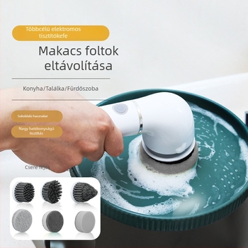 Többfunkciós elektromos tisztító kefe háztartási használatra – műanyag burkolat, Aurechon márka; Kraft karton dobozban; 36 darab a csomagban.