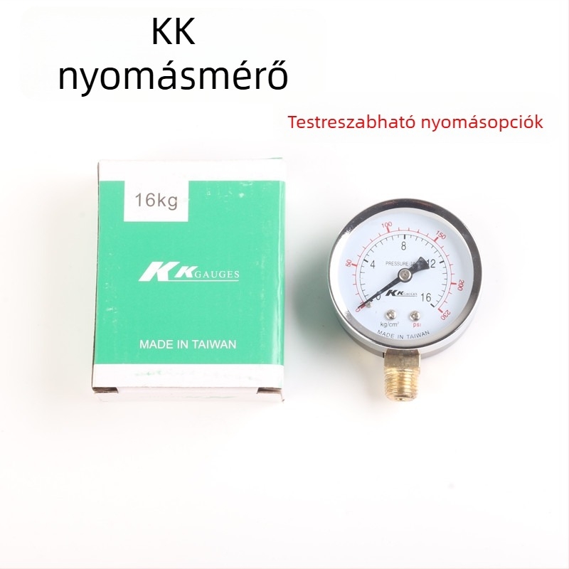 Y60 Diafragma nyomásmérő, 0–1.6 MPa, pontosság 0.01 MPa, Ø60 mm menetcsatlakozás