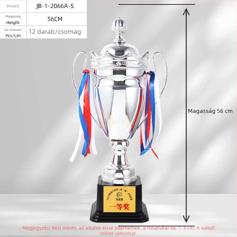 Fém trófea sportversenyekhez — testreszabható logónyomtatás; 3 kg nettó súly; Yiwu Golden Cup márka; ideális üzleti ajándékként