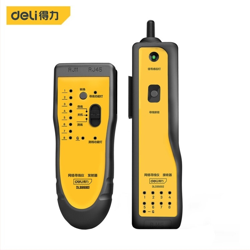 Deli DL335002 hálózati kereső és többfunkciós telefonhálózati mérőeszköz, RJ45 + RJ11