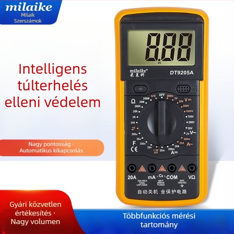 MILAIKE DT9205A Magas Pontosságú Okos Digitális Multiméter Automatikus Kikapcsolással