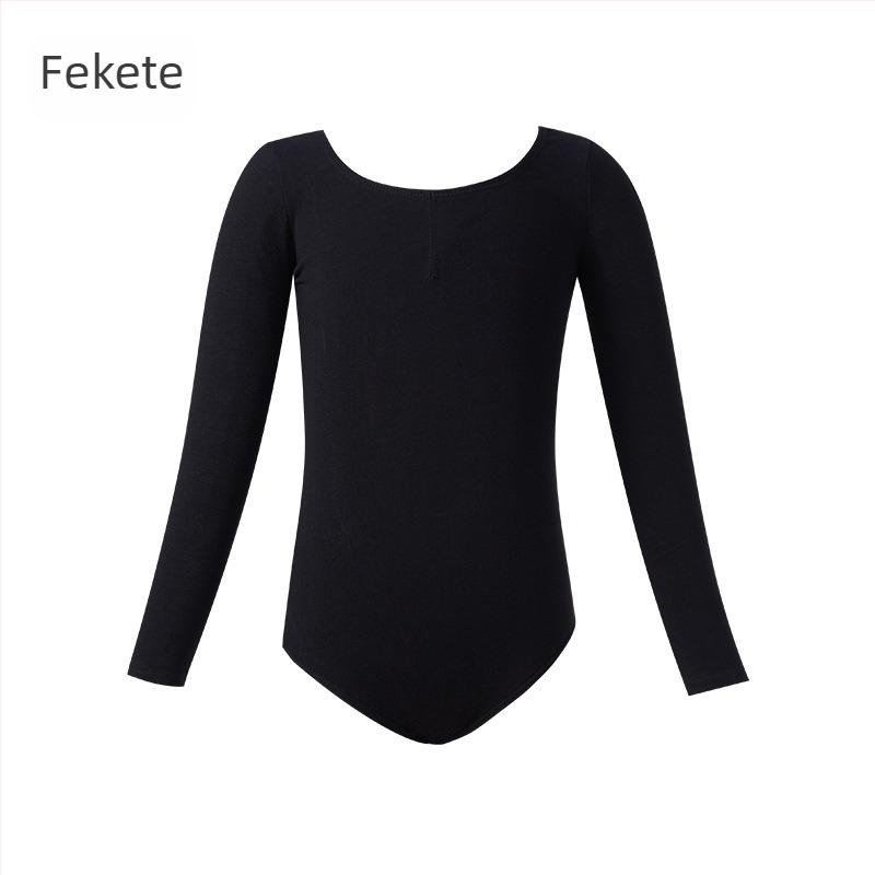 Gyerekeknek szóló táncruha, egyrészes rövid ujjú body balettre és modern táncra, Lycra-pamut anyag és pamuttal bélelt