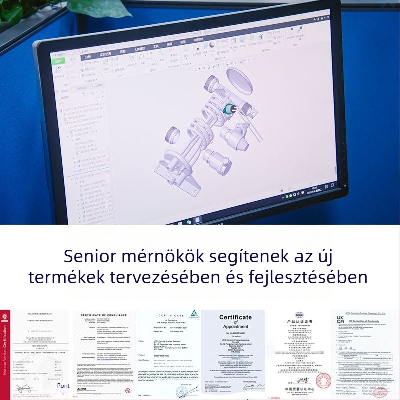 Hárompólusú 30A folyadékexpanziós termosztát szondával, manuális visszaállítás, túlvédelmi védelem