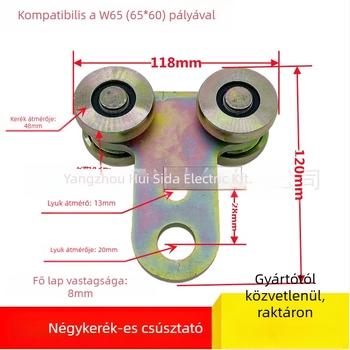 Huistar ZT-W65 kiegyensúlyozó sín hegesztőgépekhez — acél, galvanizált felület, négykerekű lemezkocsi, modern minimalista stílus
