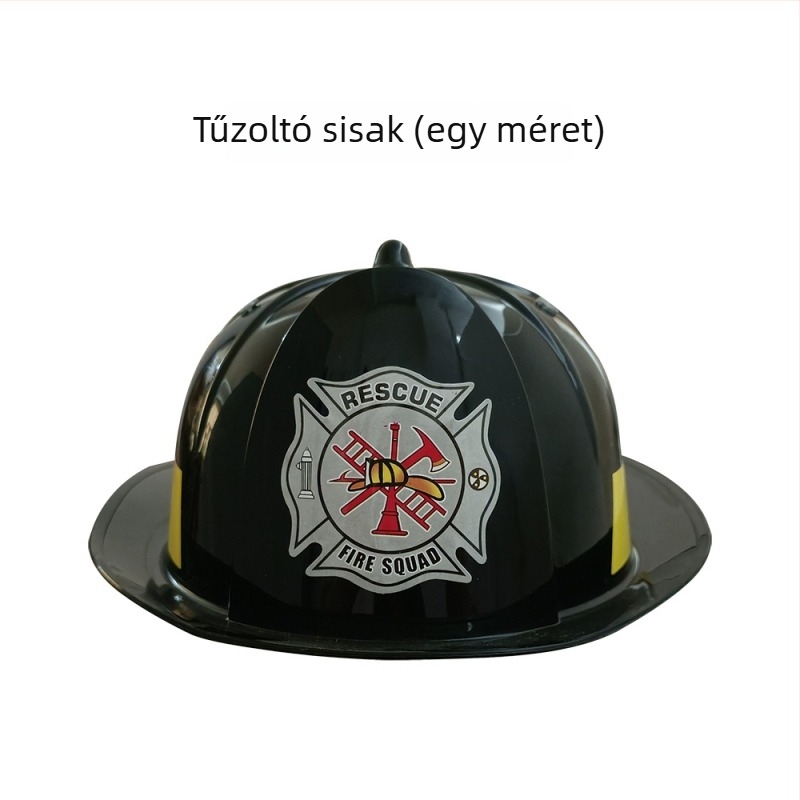 Gyermek tűzoltó jelmez készlet – uniszex, 100% poliészter, gallér nélküli, Hongwei márka