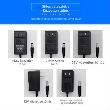 Di Drill lítium akkumulátor töltő kézi fúróhoz — kompatibilis 12V, 16,8V, 21V és 25V