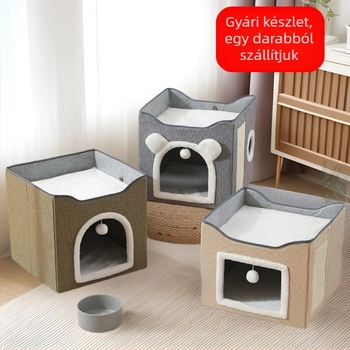 Macskafészek — Anyag: Szövet; Márka: Beige home furnishings; Alkalmas macskáknak; Kategória: kisállatfészkek