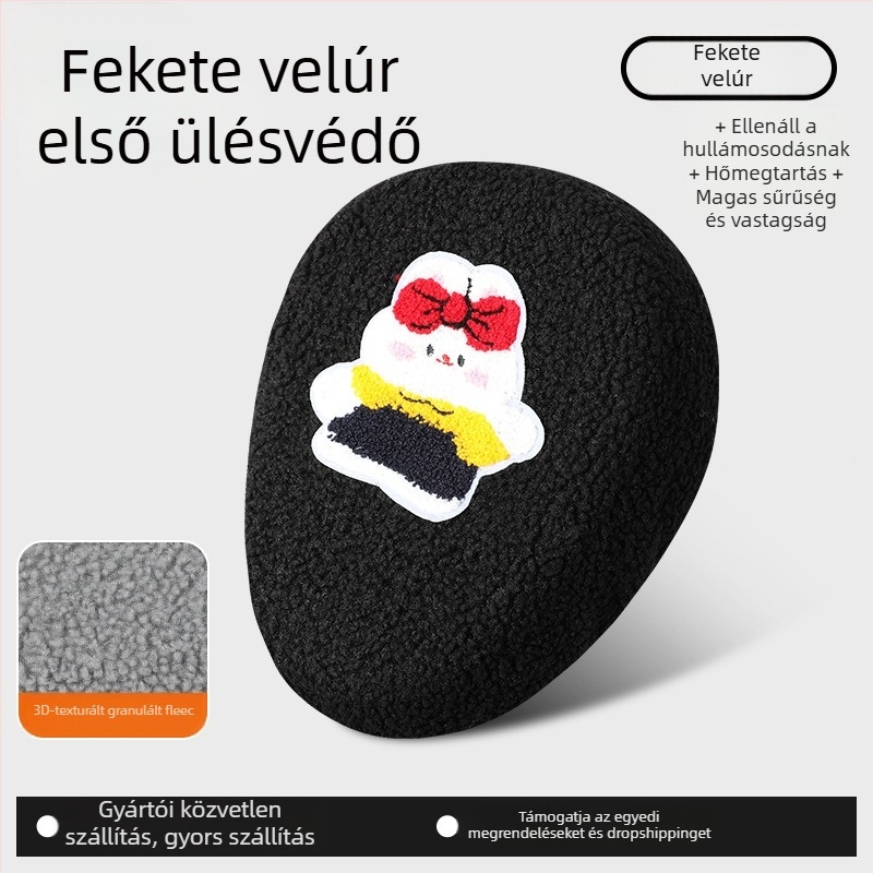 Elektromos kerékpár üléshuzat, téli fleece, vastagított változat, Huiying, logónyomtatás, testreszabható