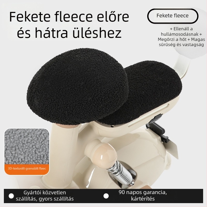 Elektromos kerékpár üléshuzat, téli fleece, vastagított változat, Huiying, logónyomtatás, testreszabható