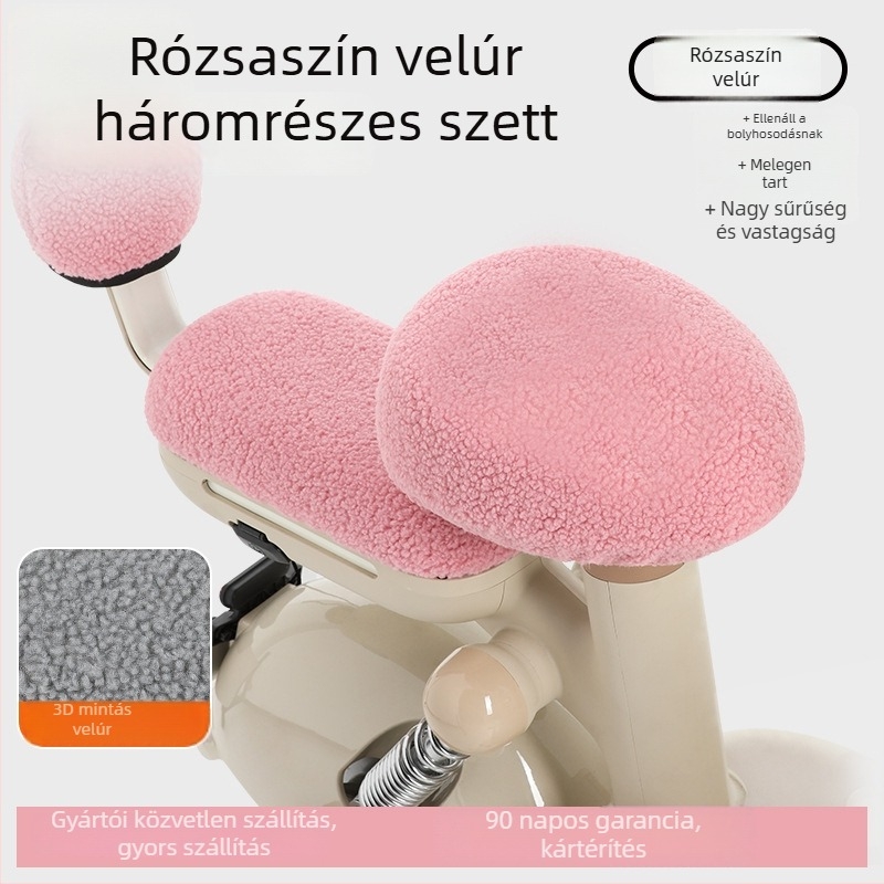 Elektromos kerékpár üléshuzat, téli fleece, vastagított változat, Huiying, logónyomtatás, testreszabható