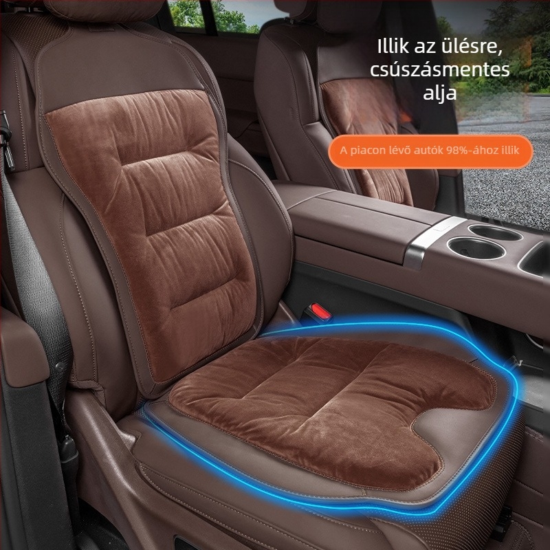 Autóülés párnák készlet, flanel téli plüss, pamut töltet, Wild Cow márka