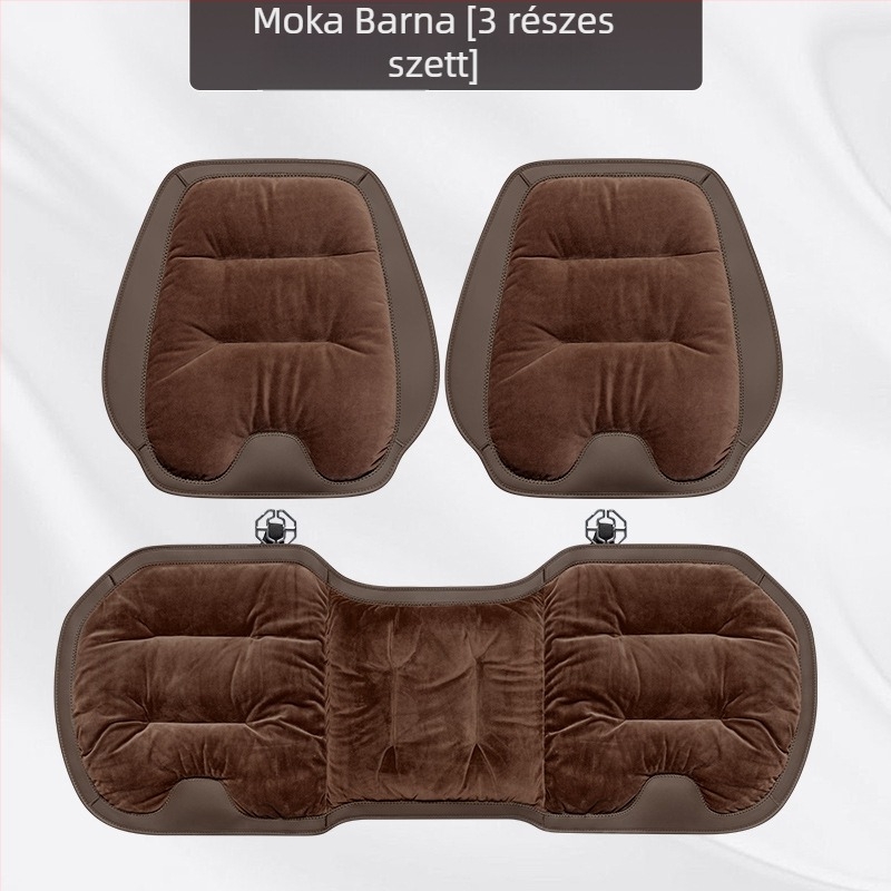 Autóülés párnák készlet, flanel téli plüss, pamut töltet, Wild Cow márka