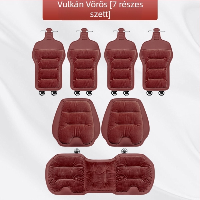 Autóülés párnák készlet, flanel téli plüss, pamut töltet, Wild Cow márka