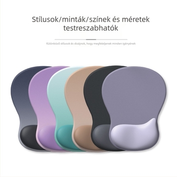 Vízcsepp alakú szilikon csuklóegérpad gradient dizájnnal, vastagított, csúszásmentes, ergonikus számítógépes kézpad