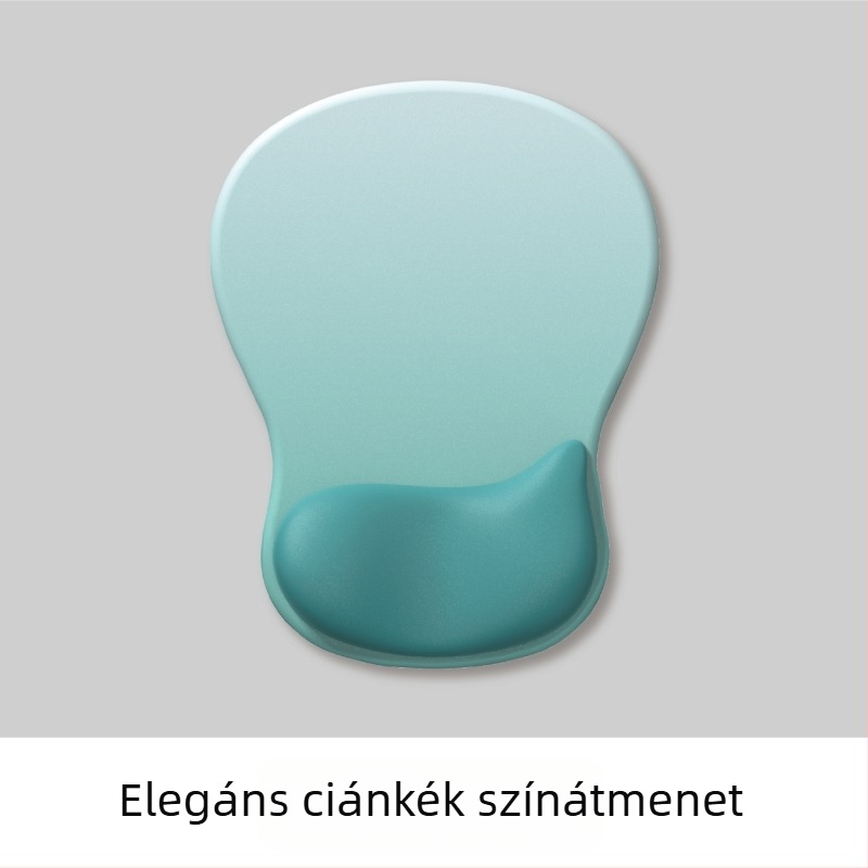 Vízcsepp alakú szilikon csuklóegérpad gradient dizájnnal, vastagított, csúszásmentes, ergonikus számítógépes kézpad