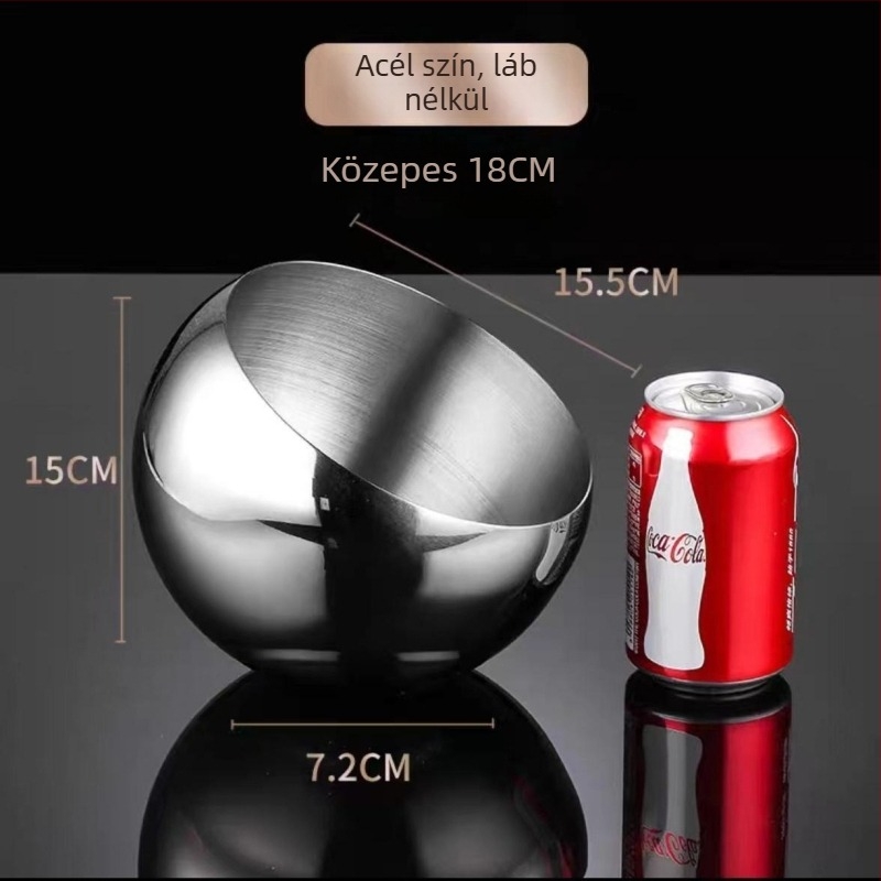 Rozsdamentes acél hamutál - szélálló, multifunkcionális dizájn bárhoz/KTV-hez/online kávézóhoz, tárolóval és ferde tálval
