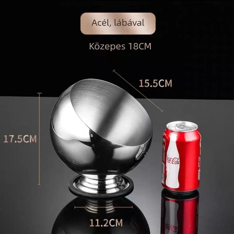 Rozsdamentes acél hamutál - szélálló, multifunkcionális dizájn bárhoz/KTV-hez/online kávézóhoz, tárolóval és ferde tálval