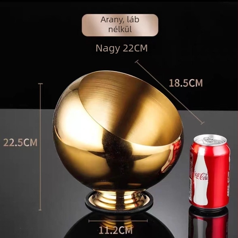 Rozsdamentes acél hamutál - szélálló, multifunkcionális dizájn bárhoz/KTV-hez/online kávézóhoz, tárolóval és ferde tálval