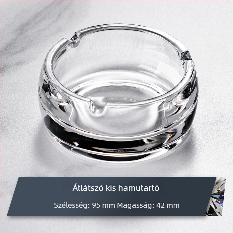 Cuppia üveg hamutál – vastag testű, luxus megjelenés nappali és iroda számára