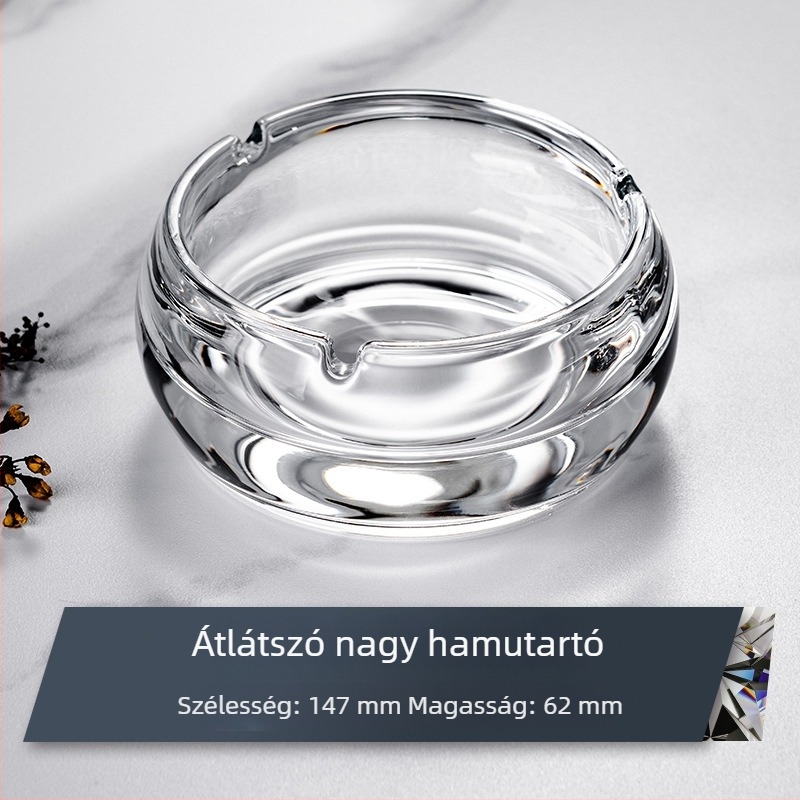 Cuppia üveg hamutál – vastag testű, luxus megjelenés nappali és iroda számára