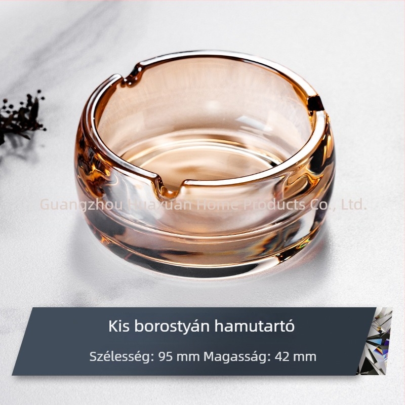 Cuppia üveg hamutál – vastag testű, luxus megjelenés nappali és iroda számára