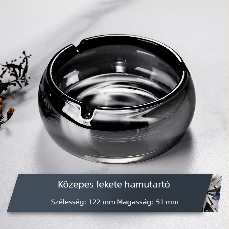 Cuppia üveg hamutál – vastag testű, luxus megjelenés nappali és iroda számára