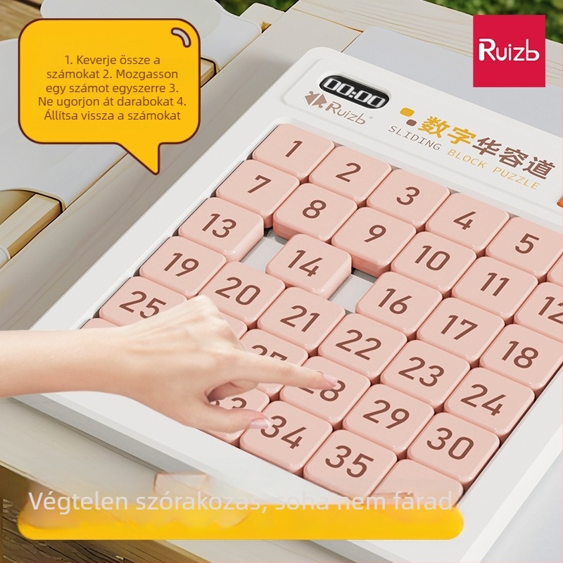 Három Királyság Huarongdao mágneses csúszó puzzle – Oktató játék 7–14 éveseknek, műanyag