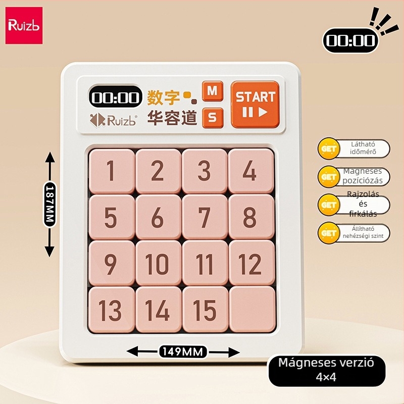 Három Királyság Huarongdao mágneses csúszó puzzle – Oktató játék 7–14 éveseknek, műanyag