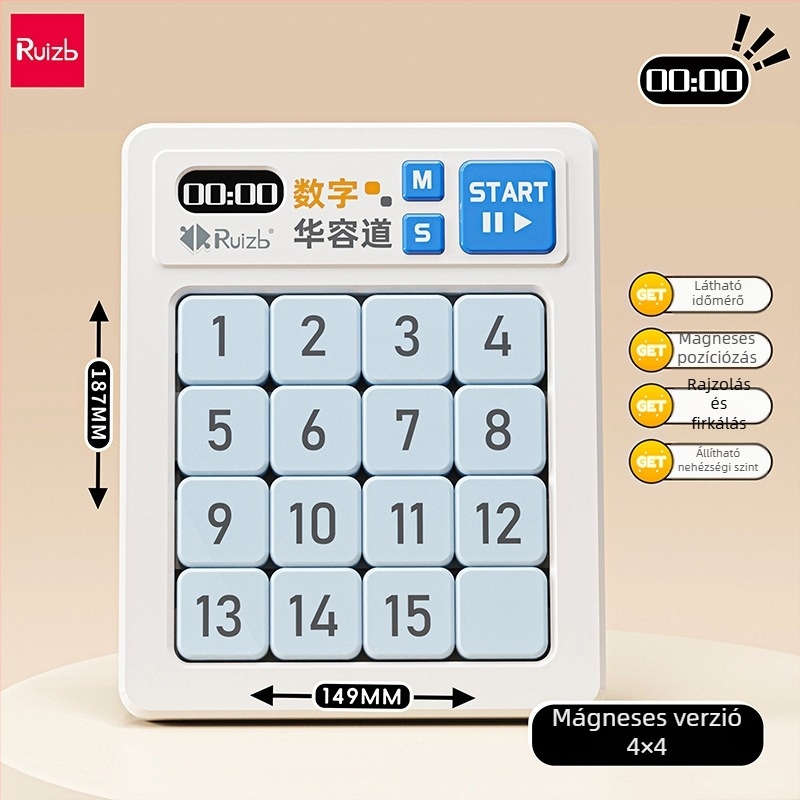 Három Királyság Huarongdao mágneses csúszó puzzle – Oktató játék 7–14 éveseknek, műanyag