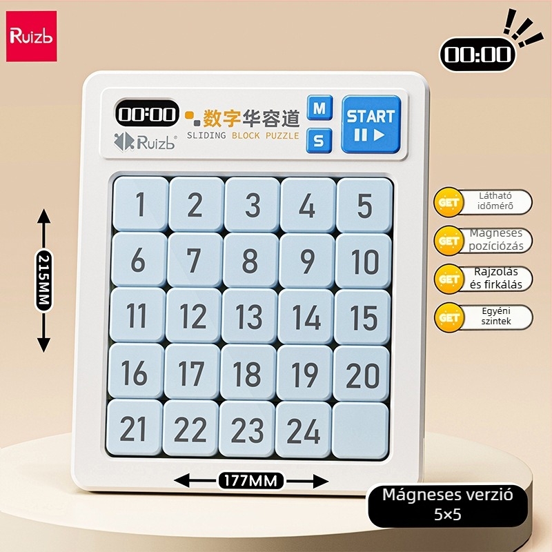 Három Királyság Huarongdao mágneses csúszó puzzle – Oktató játék 7–14 éveseknek, műanyag