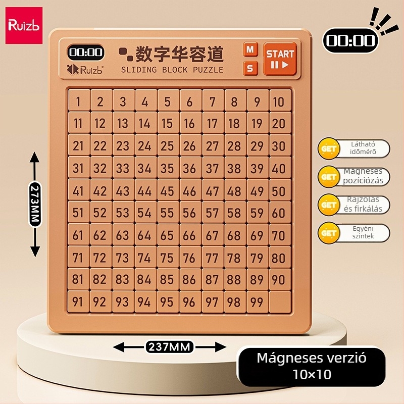Három Királyság Huarongdao mágneses csúszó puzzle – Oktató játék 7–14 éveseknek, műanyag