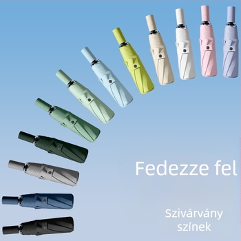 3 részes automata napernyő felnőtteknek, UV védelem UPF>50, acél váz 8 bordával, logó nyomtatása lehetséges