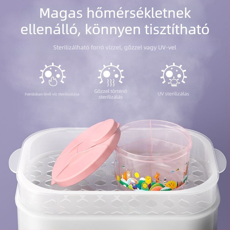 ALGO forgó bébi tápszertároló doboz, hordozható, három rekeszes