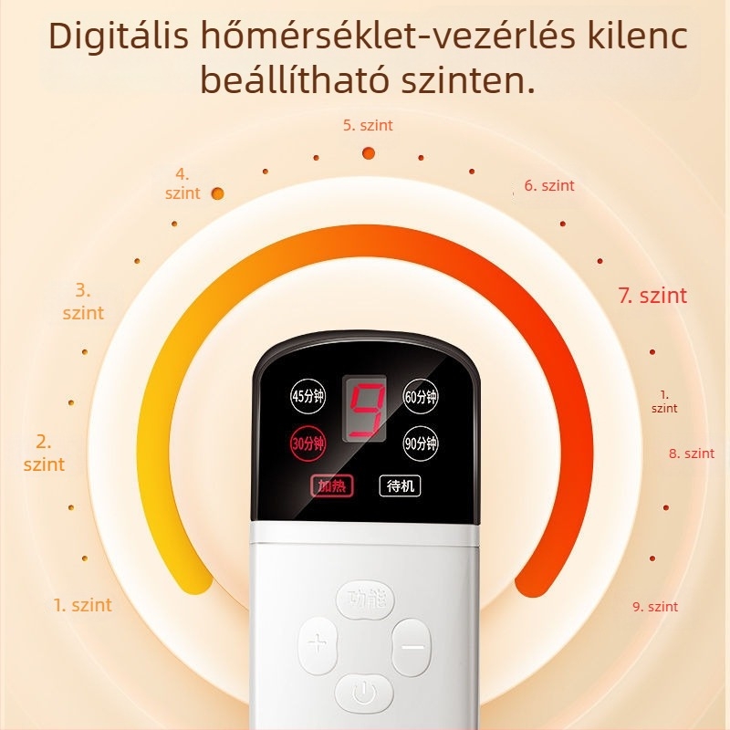 Fűtött ülőpárna beépített háttámlával irodai használatra, USB-s fűtés, felső rész: valódi bőr, uniszex