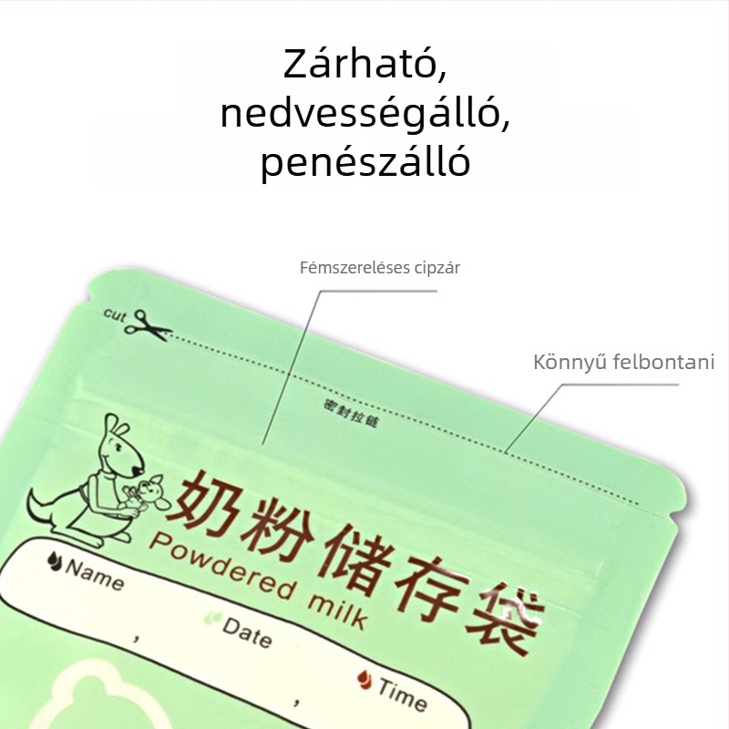 Safety tejpor tároló zacskók, egyszer használatosak, hordozhatóak anyatej és tápszer tárolására, 32 zacskó dobozonként, 0–3 éves korig
